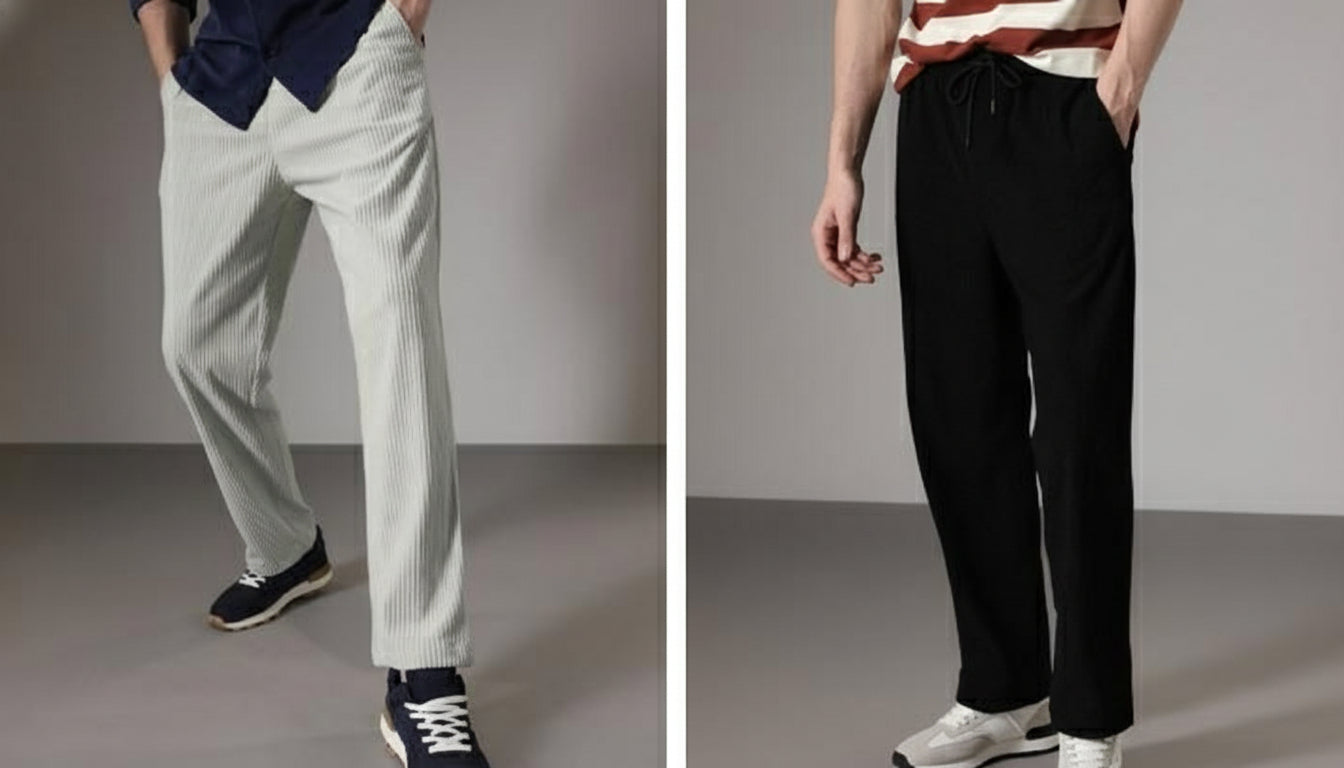 Combo of 2 Men's Caudray Fabric Stylish Pants